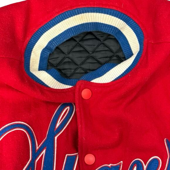 Vintage Philly Stars Red Blue Baseball Negro Leagues Wool Letterman Jacket 6XL - Picture 11 of 14